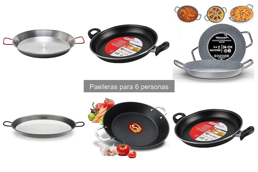 Tipos de paelleras para 6 personas: guía de materiales y ventajas