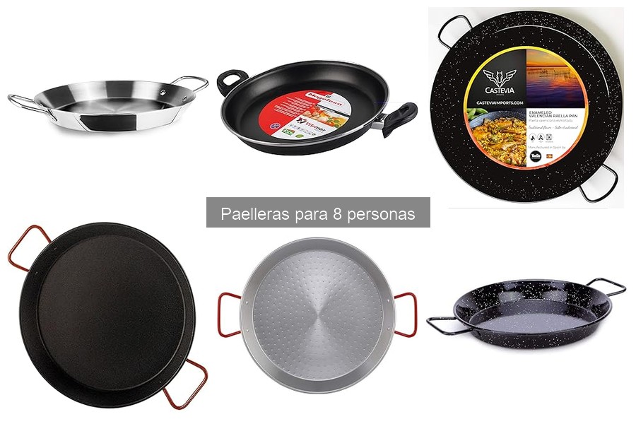 Tipos de paelleras para 8 personas: materiales y usos