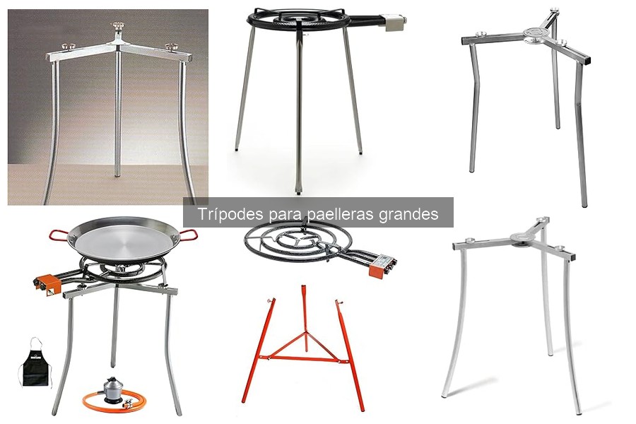 Tipos de trípodes para paelleras grandes: guía completa