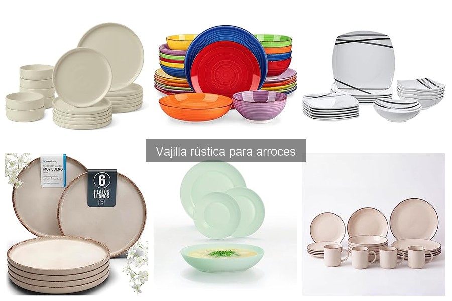 ** Tipos de vajilla rústica para arroces: opciones y materiales
